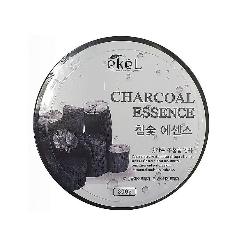 фото Гель для лица и тела с экстрактом древесного угля увлажняющий essence gel charcoal 300 мл ekel