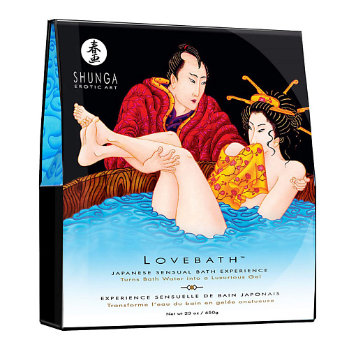 SHUNGA Порошок для принятия ванны LOVEBATH Океанское искушение 650 shunga интимный возбуждающий крем дракон 60