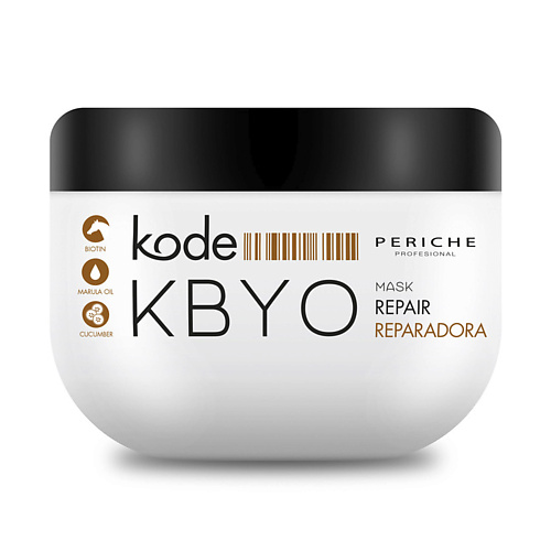 PERICHE PROFESIONAL Маска для волос с биотином Kode KBYO 500 шампунь восстанавливающий с биотином kode kbyo shampoo repair periche 1000 мл
