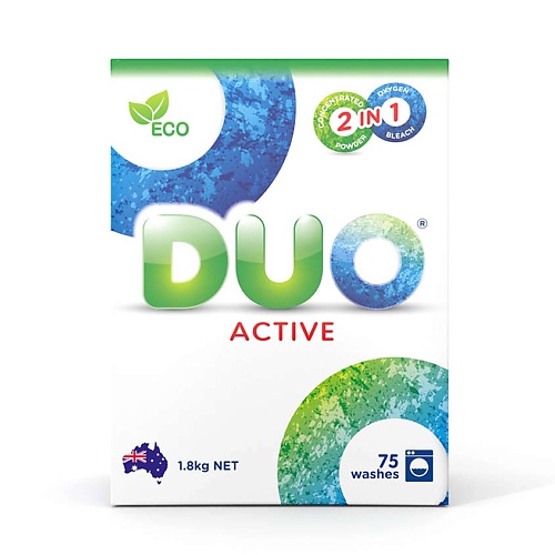 DUO Active Стиральный порошок для стирки белого и цветного белья 1800 molecola стиральный порошок для белого белья с растительными энзимами экологичный 1 2 кг