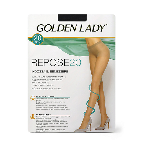 GOLDEN LADY Колготки женские 20 den Repose Nero 5 golden lady носки женские piccolino супер укороченный nero 39 41
