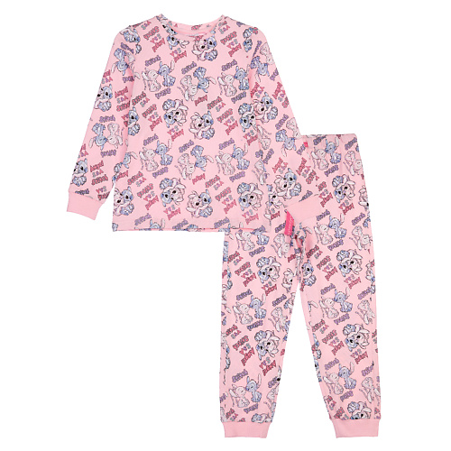 PLAYTODAY Пижама трикотажная для девочек Лило и Стич розовая толстовка для девочек начес фуксия рост 104