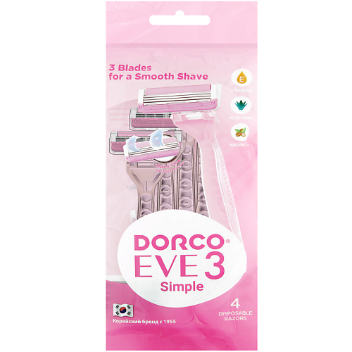 DORCO Женские бритвы одноразовые EVE3, 3-лезвийные 1 белита гель для душа женские штучки limited edition 300