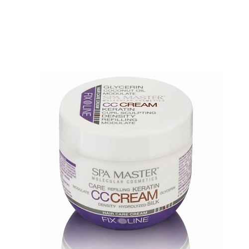 SPA MASTER Уплотняющий крем для волос с кератином и кокосовым маслом средней фиксации 100 уплотняющий крем style thickening cream