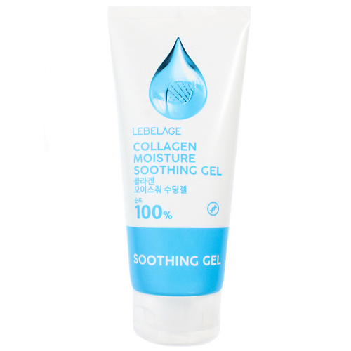 фото Lebelage гель для лица и тела с коллагеном универсальный gel moisture collagen 100%
