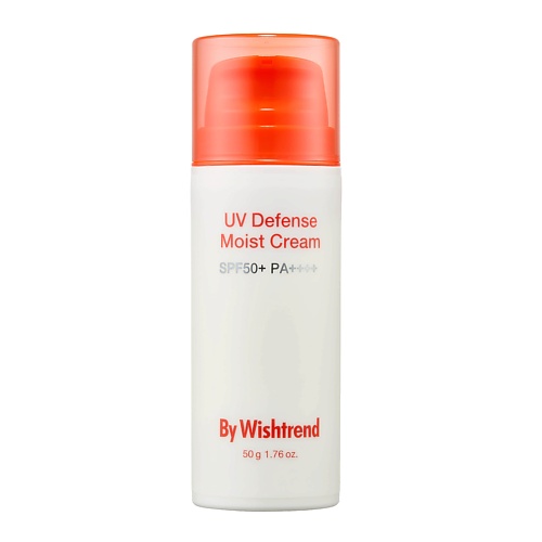 цена Солнцезащитный крем для лица BY WISHTREND Крем для защиты от ультрафиолета UV Defense Moist Cream SPF 50+ PA++++