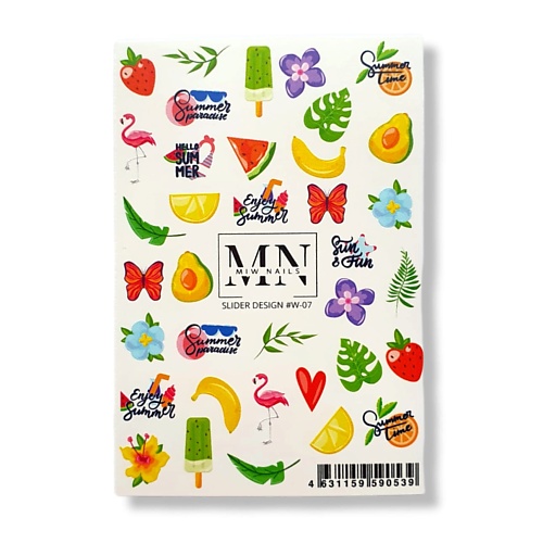 MIW NAILS Слайдер дизайн для маникюра лето лето семейные путешествия ширма с информацией для родителей и педагогов