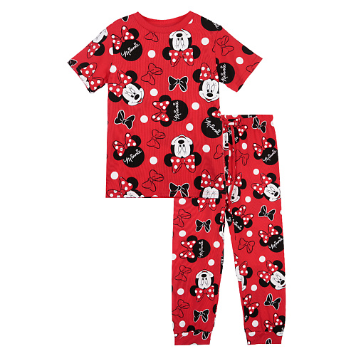 playtoday playtoday пижама трикотажная для мальчиков mickey Пижама PLAYTODAY Пижама трикотажная для девочек Disney Minnie Mouse family look