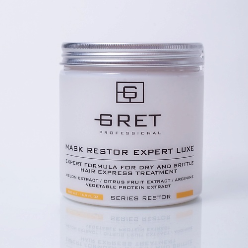 GRET Professional Маска для восстановления волос MASK RESTOR EXPERT LUXE 500 маска для восстановления кератина luxeoil 2610 400 мл