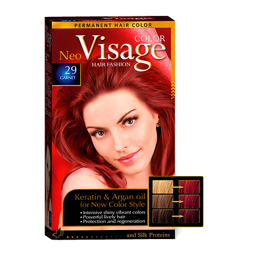 фото Visage color hair fashion краска для волос интенсивно красный intensive red 34