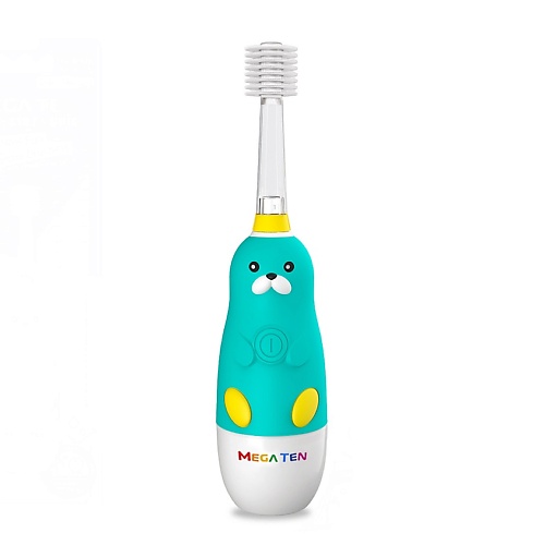 MEGA TEN Детская электрическая зубная щетка KIDS SONIC Моржик mega ten электрическая зубная щетка пингвиненок в наборе kids sonic