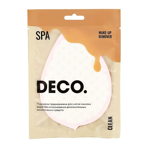 DECO. Подушечка для снятия макияжа каплевидная пуховки для макияжа deco универсальные mustard 2 шт