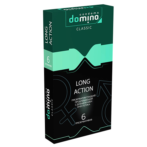 DOMINO CONDOMS Презервативы DOMINO CLASSIC Long action 6 domino condoms презервативы domino classic easy entry 6