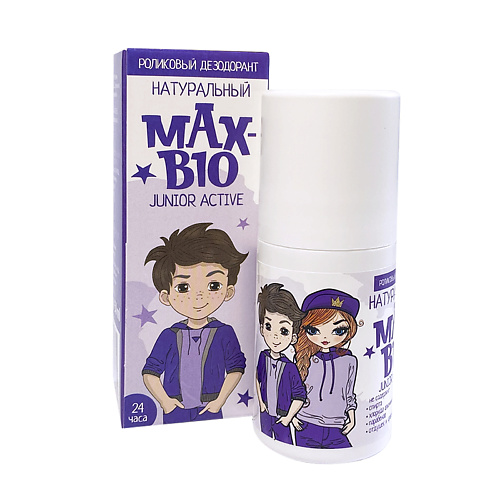 MAX-F DEODRIVE Подростковый дезодорант MAX-BIO JUNIOR ACTIVE 50.0 max f deodrive подростковый дезодорант max bio junior aroma зеленый чай с мятой 50