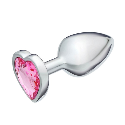 ОКИ-ЧПОКИ Анальная пробка,с розовым кристаллом в форме сердца