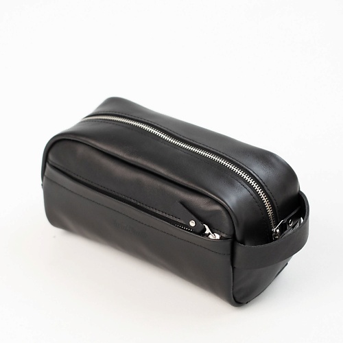 HARD CRAFT Несессер-сумка из натуральной кожи, чёрная сумка монтажника универсальная квт с 01 вместительная плечевая