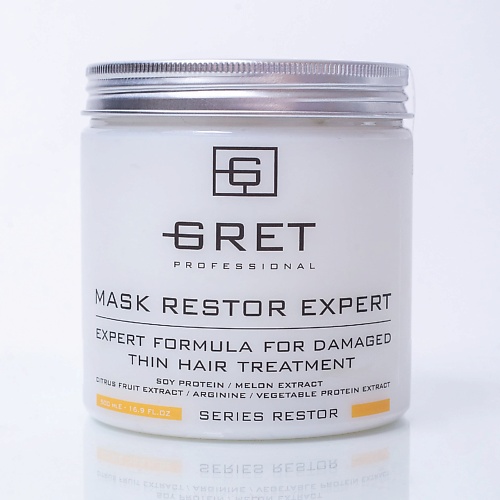 GRET Professional Маска для восстановления тонких волос MASK RESTOR EXPERT 500 маска для восстановления кератина luxeoil 2610 400 мл