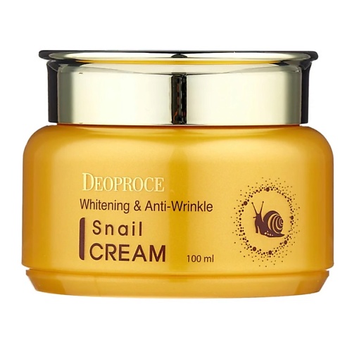 DEOPROCE Whitening And Anti-Wrinkle Snail Cream Крем для лица с муцином улитки 100 питательный крем с коллагеном и муцином чёрной улитки   snail wrinkle cream