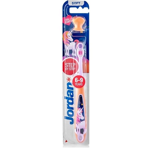 JORDAN* Детская зубная щетка Jordan Step by Step от 6 до 9 лет, мягкая synergetic зубная щетка для детей comfort мягкая delab