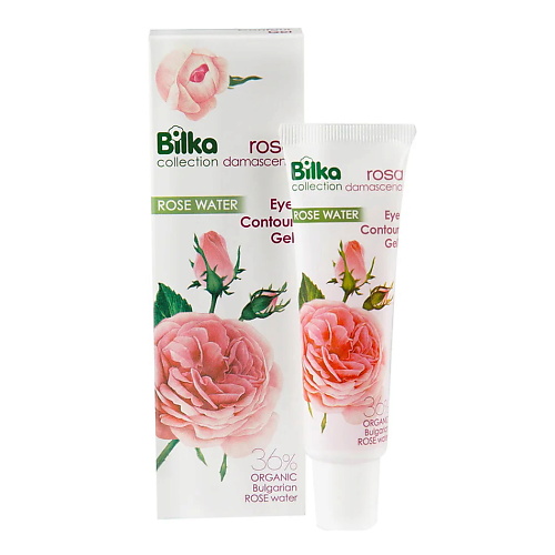 фото Bilka гель для кожи вокруг глаз серии rosa damascena
