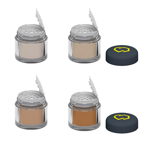 NATINCO Стартовый набор мини версий минеральных пудр для лица Медовые оттенки стартовый набор для маникюра оптимум