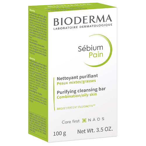 BIODERMA Мыло очищающее для жирной и комбинированной кожи лица и тела Sebium 100 bioderma мыло 100 г