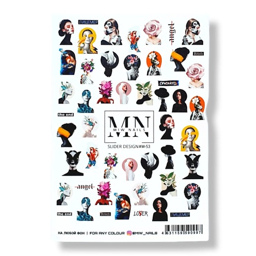 MIW NAILS Слайдер дизайн для маникюра девушки мода пропавшие девушки