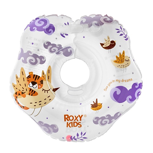 ROXY KIDS Надувной круг на шею для купания малышей Tiger Bird большой круг