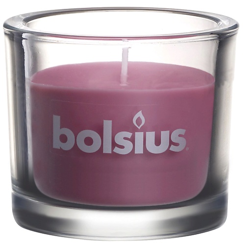 BOLSIUS Свеча в стекле Classic 80 розовая 764 ваза верба овал на матовом стекле d 7 5 h 26 х10 см микс