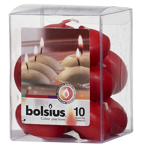 BOLSIUS Свечи плавающие Bolsius Classic красные bolsius свечи столбик bolsius classic белые
