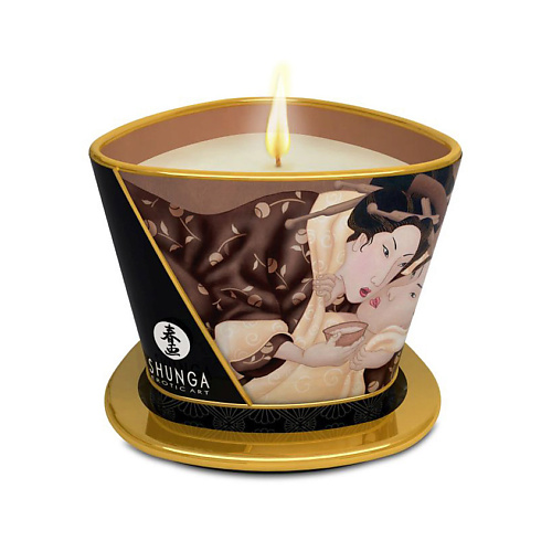 SHUNGA Массажное аромамасло в виде свечи Шоколад 170 shunga гель для душа морозная вишня 250