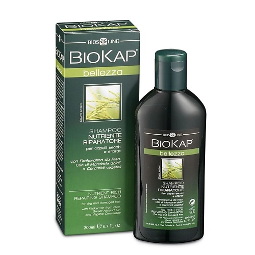 BIOKAP Шампунь для волос питательный восстанавливающий 200 шампунь с добавлением оливкового масла и меда hb320 780 мл