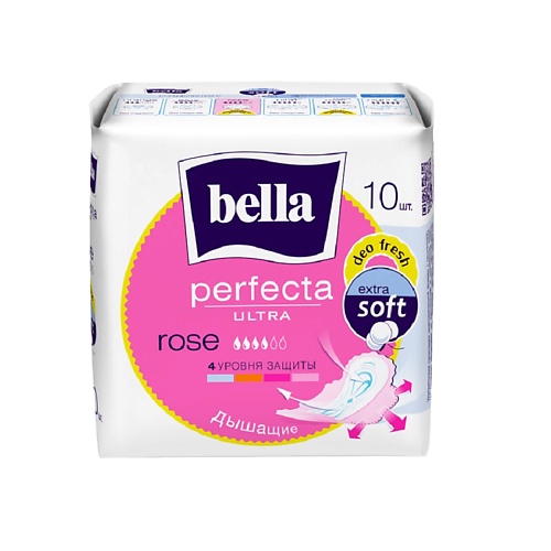 BELLA Прокладки ультратонкие Perfecta Ultra Rose deo fresh 10 прокладки женские гигиенические molped ultra с крылышками нормал 18 шт