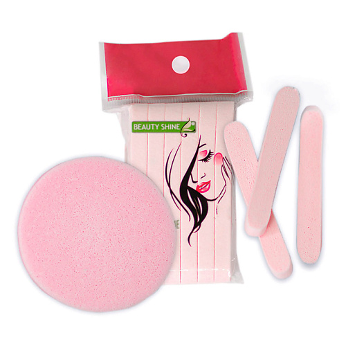 BEAUTY SHINE Спонж косметический для умывания Розовый косметический спонж papuk beauty для макияжа молочный