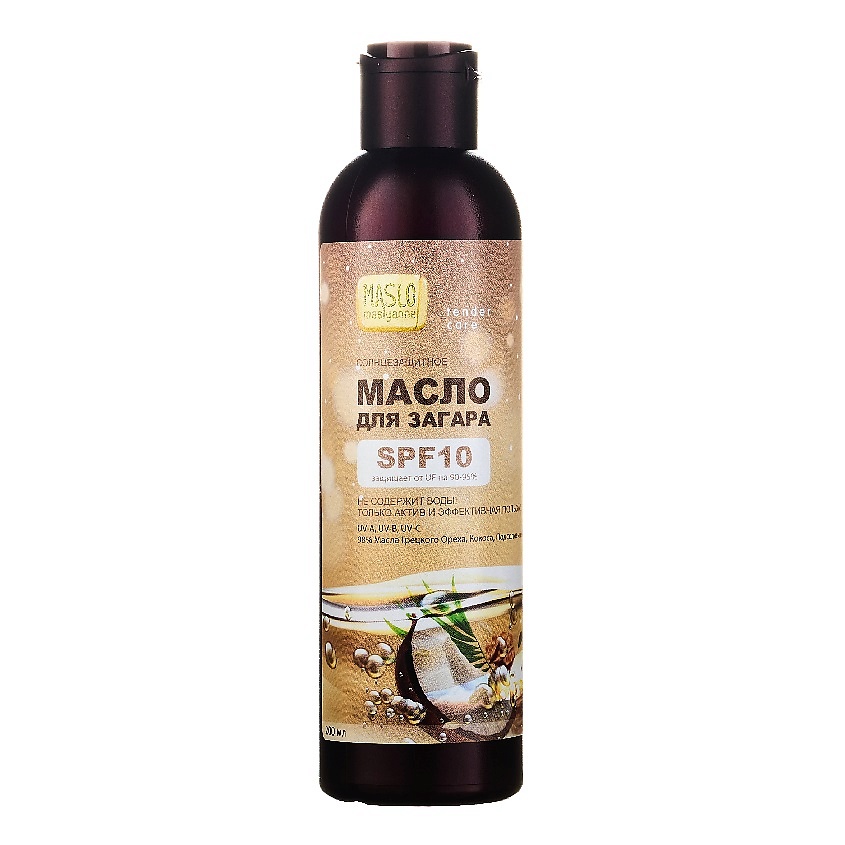 фото Organic shock maslo maslyanoe масло для загара 99%, солнцезащитное, spf10