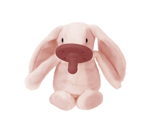 MINIKOIOI Комфортер Соска пустышка с держателем игрушкой для сна 0+ Зайчик зайчик сева потерялся полезные сказки