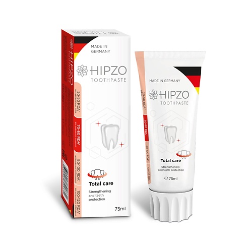 HIPZO Зубная паста ТОТАЛ КЕА укрепление и защита зубов 75 synergetic зубная паста комплексное укрепление 100