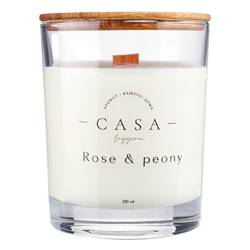 CASA LEGGERA Свеча в стекле Rose&Peony 200 momacandle свеча ароматическая rose