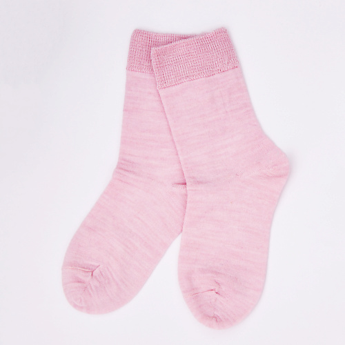 WOOL&COTTON Носки детские Розовые Merino варежки детские minaku с вышивкой 18 см цв серый
