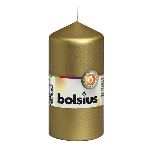 BOLSIUS Свеча столбик Classic золотая 253 bolsius свечи столбик bolsius classic белые