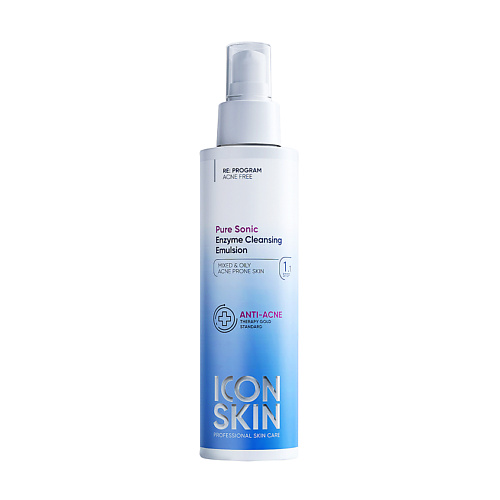 ICON SKIN Очищающая энзимная эмульсия для умывания PURE SONIC 150.0 janssen cosmetics эмульсия очищающая нежная mild creamy cleanser dry skin 200 мл
