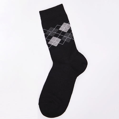 WOOL&COTTON Носки мужские интарсия Черные загадка жизни и грязные носки йоса гротьеса из дрила