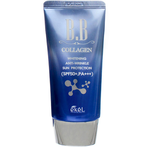 EKEL Тональный ББ крем  с Коллагеном BB Cream Sun Protection SPF50+ PA+++ 50 ekel маска для лица успокаивающая с алоэ ultra hydrating 25