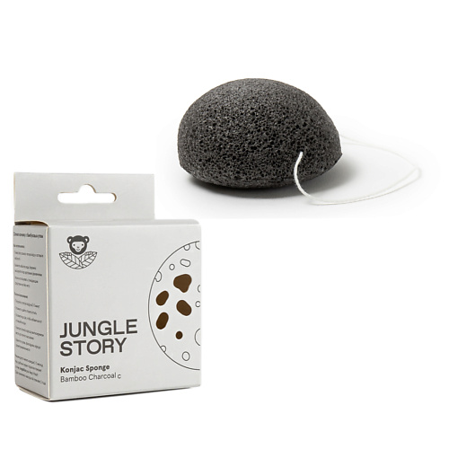 JUNGLE STORY Спонж конняку мягкий & активированный уголь уголь для кальяна кокосовый coconara 72 кубика кубик 2 5 х 2 5 см