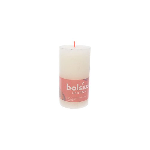 BOLSIUS Свеча рустик Shine белая 415 bolsius свеча столбик арома true scents манго 263