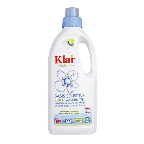 KLAR Жидкое средство для цветного белья гипоаллергенное ЭКО 1000 ecvols жидкое гипоаллергенное средство для чистки сантехники и плитки zero 750