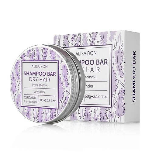 ALISA BON Твердый шампунь для волос SHAMPOO BAR «Лаванда» 60