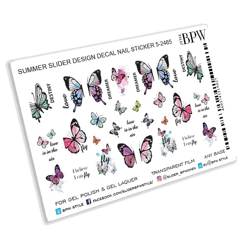 BPW.STYLE Слайдер-дизайн Летние бабочки раскраска а4 бабочки 16стр с наклейками