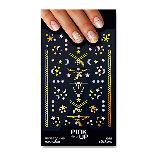 PINK UP Наклейки для ногтей переводные DECOR NAIL STICKERS pink up наклейки для ногтей decor 2d переводные тон 842