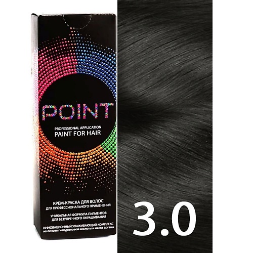 POINT Краска для волос, тон №3.0, Тёмный шатен стол компьютерный интел 12 1000×600×1555 мм ясень шимо тёмный ясень шимо светлый